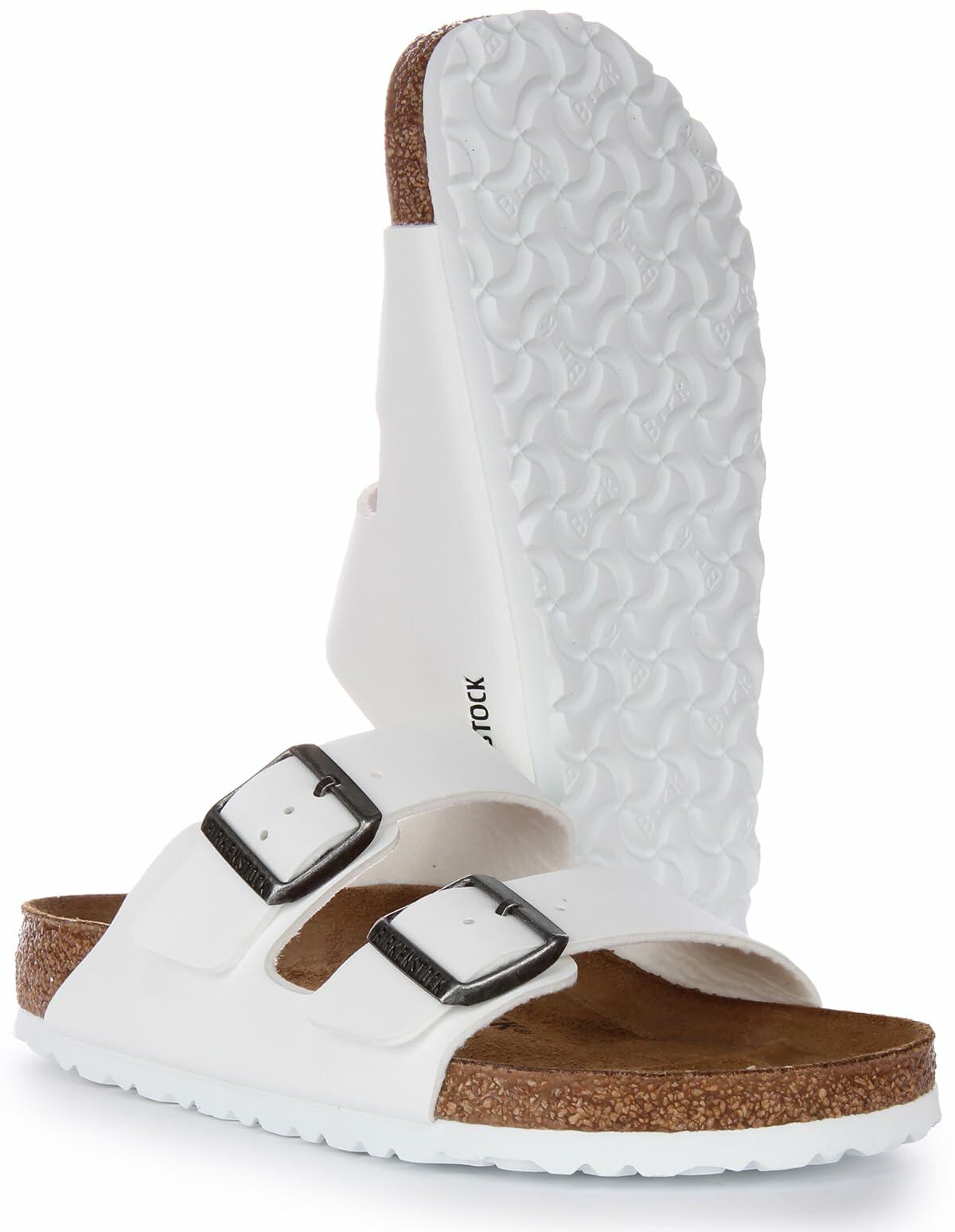 BIRKENSTOCK Unisex Slides, White, 9