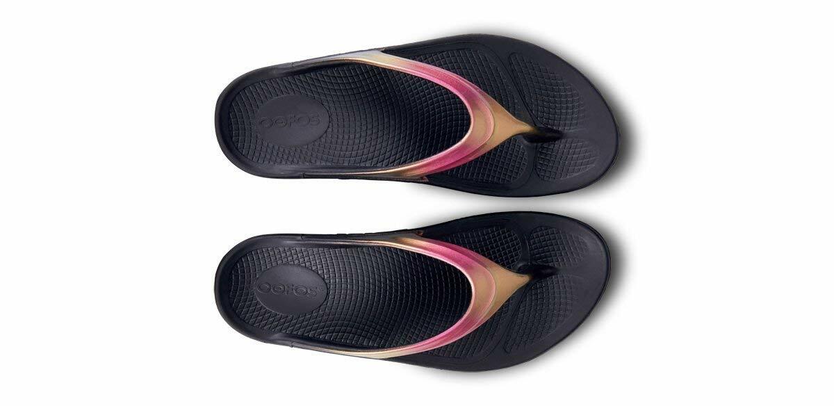 OOFOS - Women's OOlala - Post Exercise Active Sport Recovery Thong Sandal - Rose Gold - W7
