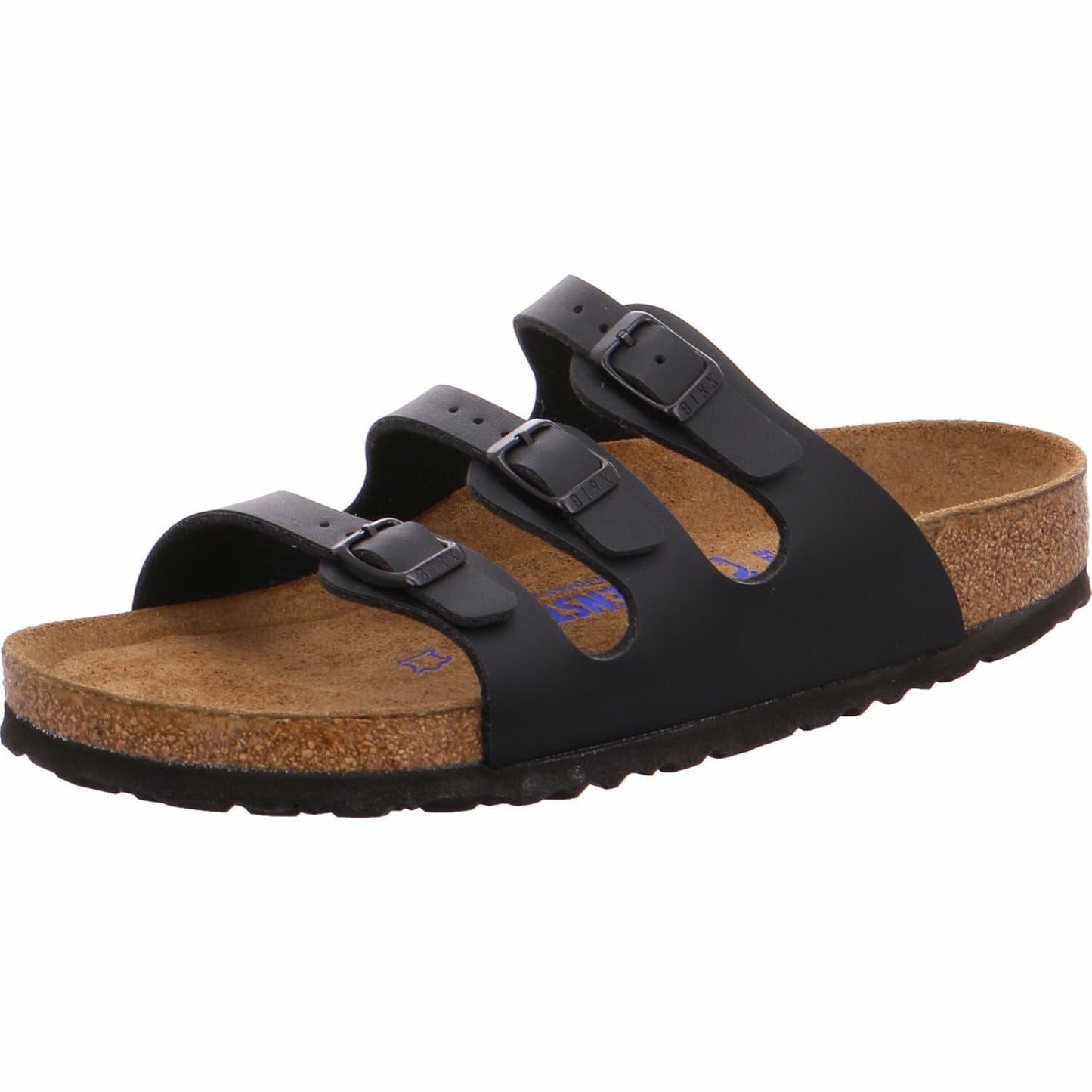 Birkenstock Women's Florida Soft Footbed Birko-Flor Black Sandals - 38 EU