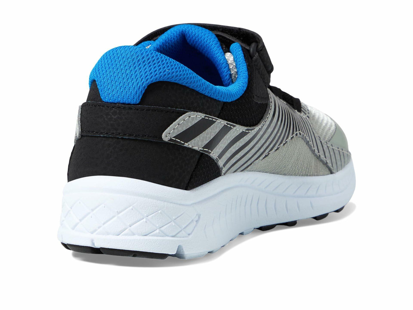 Saucony Velocer A/C Sneaker(Little Kid/Big Kid) Grey/Black/Blue 3 Little Kid M