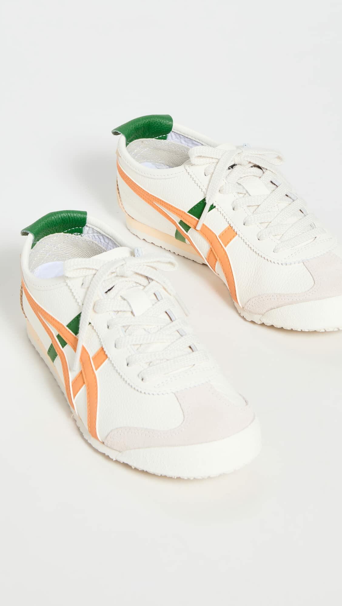 Onitsuka Tiger Women's Mexico 66 Sneakers, Cream/Citrus, Off White, 10 Medium US
