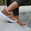 OOFOS OOcoozie Low Recovery Shoe, White Chestnut - Women’s Size 10