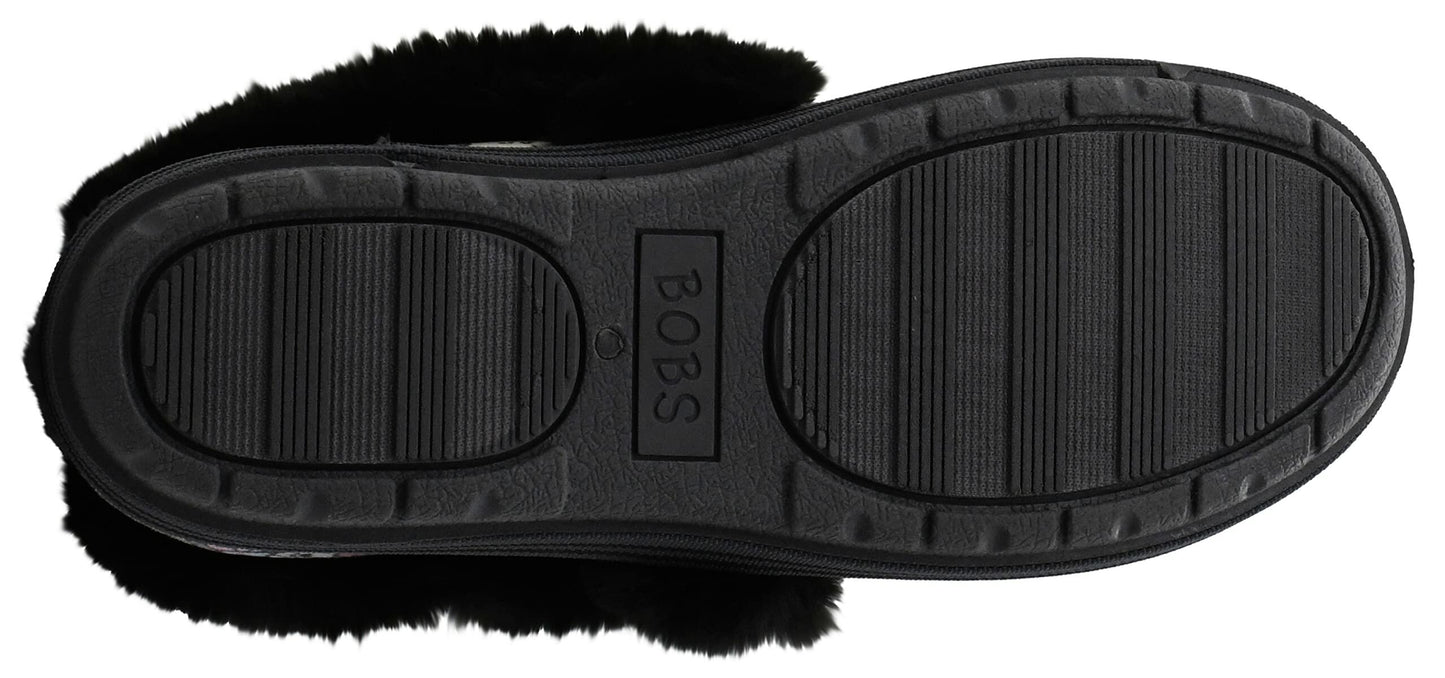 Skechers Womens Too Cozy Pooch Parade Slipper, Black/Multi,6 M US