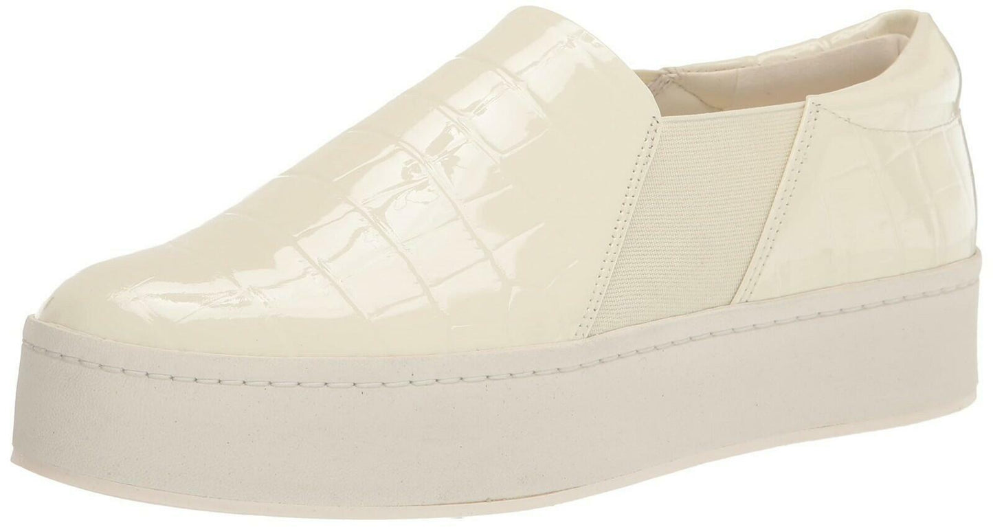 Vince Womens Warren Platform Slip On Fashion Sneakers Cream Leather 9 M