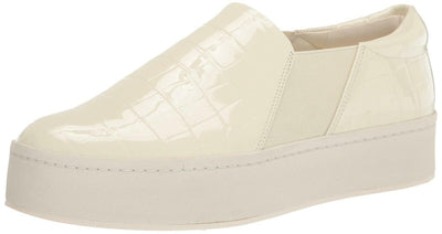 Vince Womens Warren Platform Slip On Fashion Sneakers Cream Leather 9 M