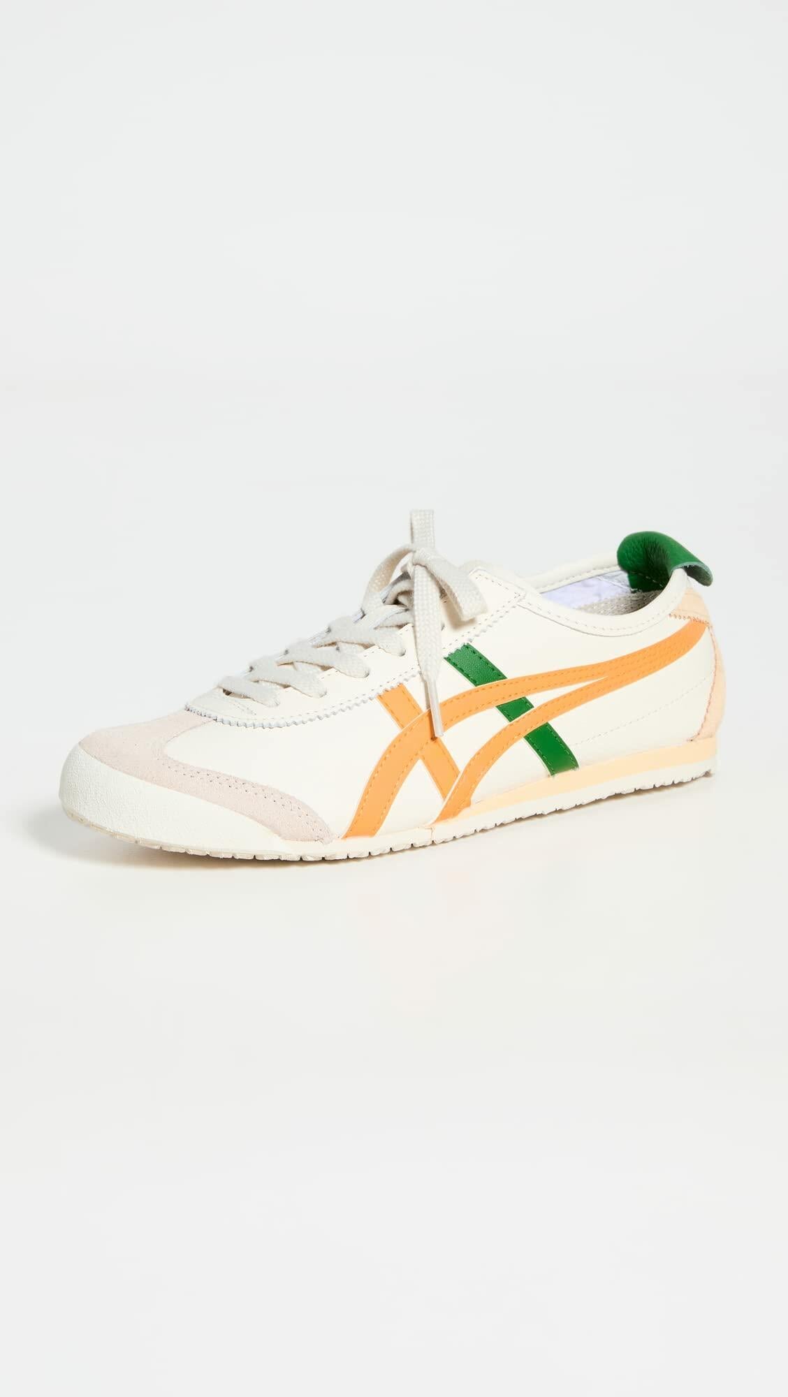 Onitsuka Tiger Women's Mexico 66 Sneakers, Cream/Citrus, Off White, 10 Medium US