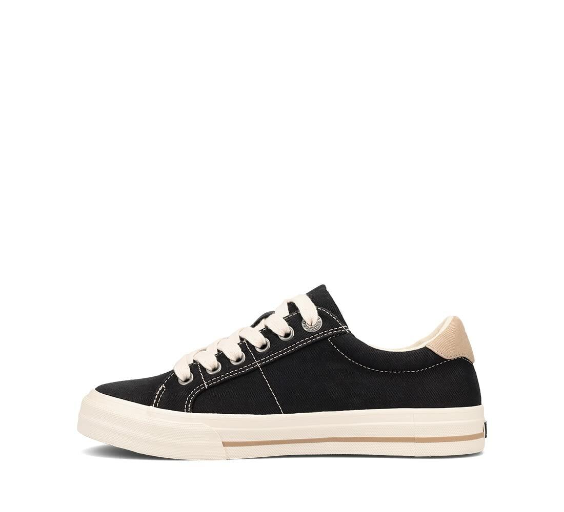 Taos Z Soul Women's Sneaker - Stylish Platform Sneaker with Removable Footbed, Arch Support, Premium Cushioning, Lace-Up Adjustability, and Easy Access Zipper Black/Tan Distressed 7 (W) US