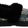 Skechers Womens Too Cozy Pooch Parade Slipper, Black/Multi,6 M US