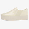 Vince Womens Warren Platform Slip On Fashion Sneakers Cream Leather 9 M