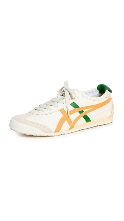 Onitsuka Tiger Women's Mexico 66 Sneakers, Cream/Citrus, Off White, 10 Medium US
