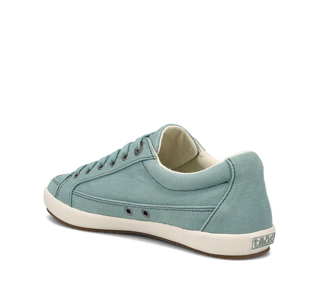 Taos Moc Star 2 Women's Sneaker - Fresh Canvas Design with Removable Footbed, Arch Support and Durable Lightweight Outsole for All Day Walking and Everyday StyleMineral Blue Distressed 10 W US