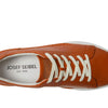 Josef Seibel® Claire 01 Leather Sneakers for Women – Leather and Textile Construction – Moc Toe Mandarin Male/Male EU 36 (US Women's 5-5.5) M