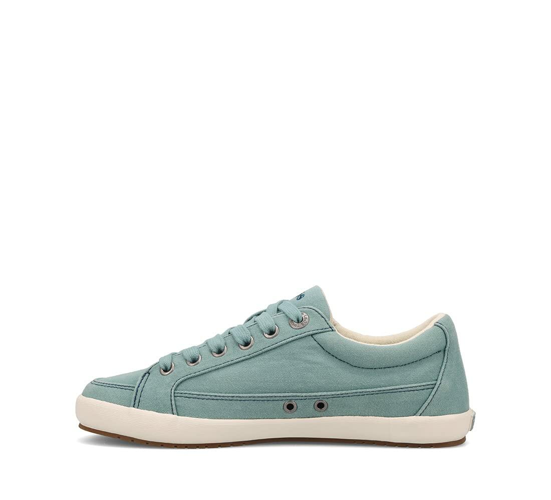 Taos Moc Star 2 Women's Sneaker - Fresh Canvas Design with Removable Footbed, Arch Support and Durable Lightweight Outsole for All Day Walking and Everyday StyleMineral Blue Distressed 10 W US