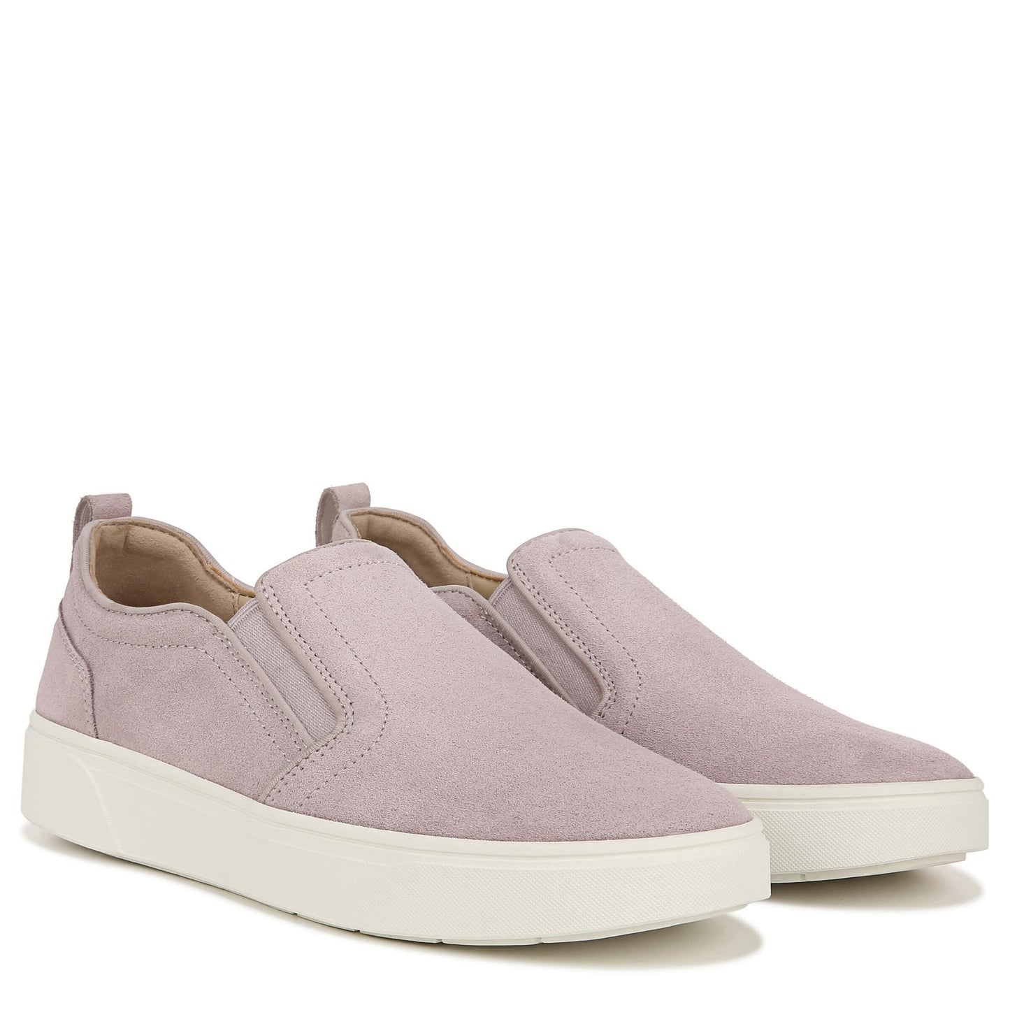 Vionic Women's Sneaker Kimmie Perf- Comfortable Slip Ons That Includes a Built-in Arch Support Lilac Purple Suede 6.5 Wide