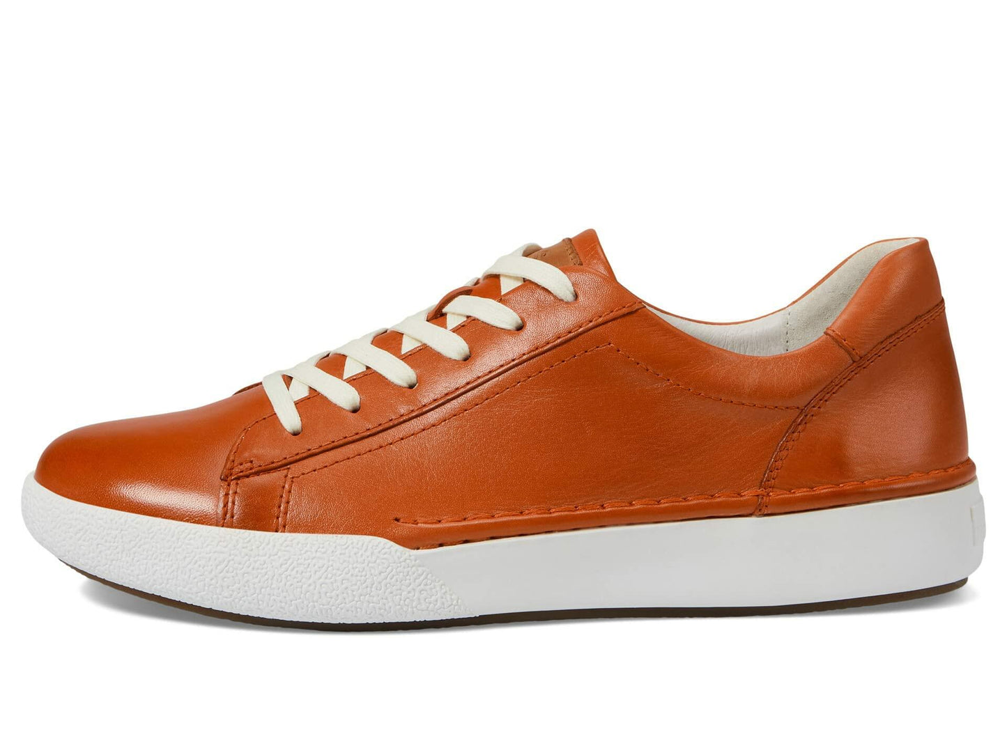 Josef Seibel® Claire 01 Leather Sneakers for Women – Leather and Textile Construction – Moc Toe Mandarin Male/Male EU 36 (US Women's 5-5.5) M