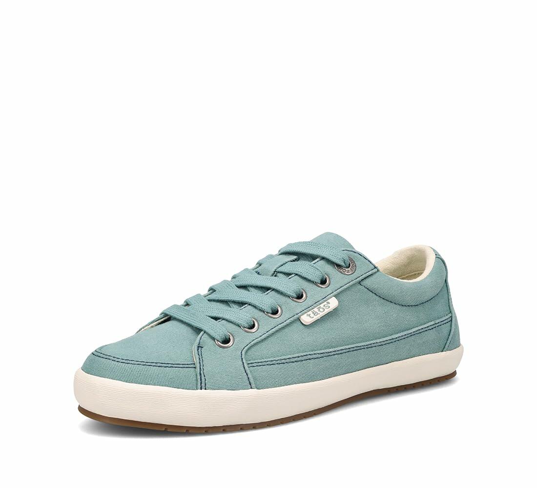 Taos Moc Star 2 Women's Sneaker - Fresh Canvas Design with Removable Footbed, Arch Support and Durable Lightweight Outsole for All Day Walking and Everyday StyleMineral Blue Distressed 10 W US