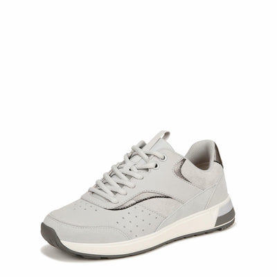 Vionic Women's Fashion Sneaker Nova – Comfortable Lace Up That Includes a Built-in Arch Support Insole That Helps Correct Pronation Vapor Grey Nubuck Suede 9 Medium