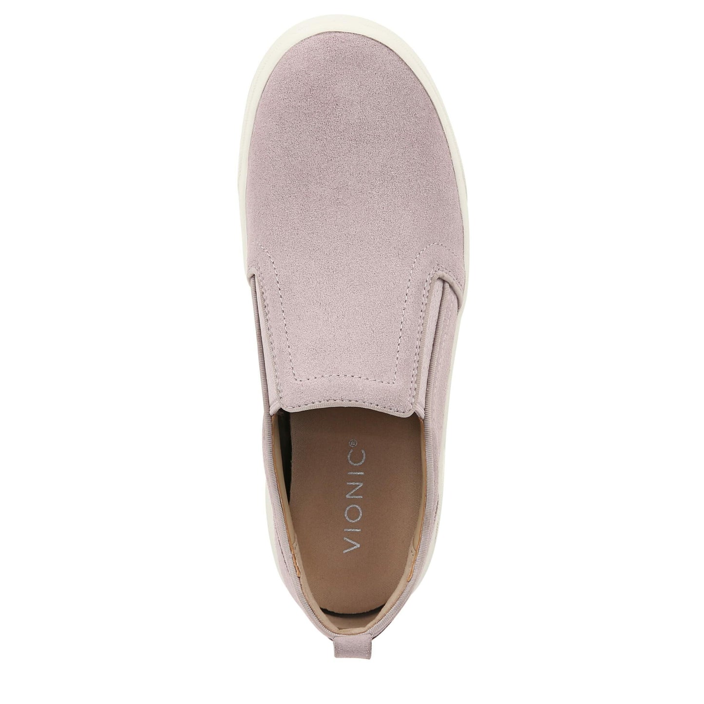 Vionic Women's Sneaker Kimmie Perf- Comfortable Slip Ons That Includes a Built-in Arch Support Lilac Purple Suede 6.5 Wide