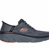 Skechers Men's D'Lux Walker Rezinate Hands Free Slip-in Sneaker,Charcoal/Orange,6.5
