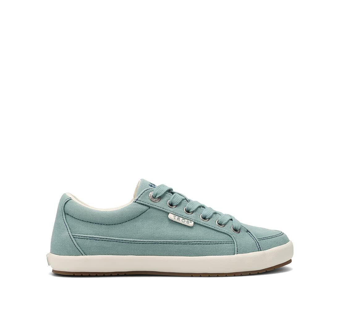 Taos Moc Star 2 Women's Sneaker - Fresh Canvas Design with Removable Footbed, Arch Support and Durable Lightweight Outsole for All Day Walking and Everyday StyleMineral Blue Distressed 10 W US