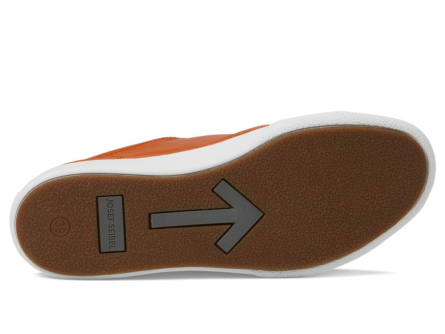 Josef Seibel® Claire 01 Leather Sneakers for Women – Leather and Textile Construction – Moc Toe Mandarin Male/Male EU 36 (US Women's 5-5.5) M