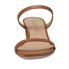 Stuart Weitzman Aleena 50 Block Slide Heels for Women - Leather Upper and Lining, Sleek Straps Design, and Rubber Outsole Tan 8.5 B