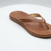 Olukai Honu Sandals Women's 7 Brown Leather Flip Flop Thong Beach Slip On Pool