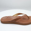 Olukai Honu Sandals Women's 7 Brown Leather Flip Flop Thong Beach Slip On Pool