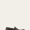 Frye Lewis Venetian Loafers for Men Hand-Crafted with Antique Pull-Up Leather with Moccasin Construction, Full Rubber Outsole, and Modified Heel, Black - Renice - 11.5 M