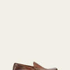 Frye Lewis Venetian Loafers for Men Hand-Crafted with Antique Pull-Up Leather with Moccasin Construction, Full Rubber Outsole, and Modified Heel, Cognac - Renice - 13 M
