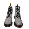 Dr. Martens Women's 1460 W Patent Leather 8 Eye Boot, Zinc Grey, 5
